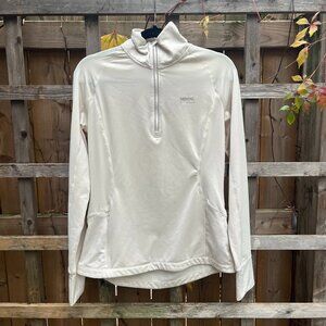 Running Room Women’s Thermal 1/4 Zip Fleece – Cream, Size Large